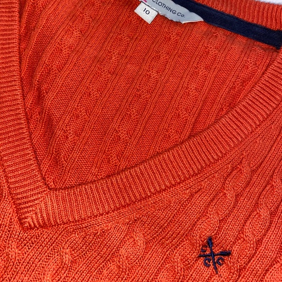 ✨knit orange v-neck long sleeve✨ - Picture 3 of 3